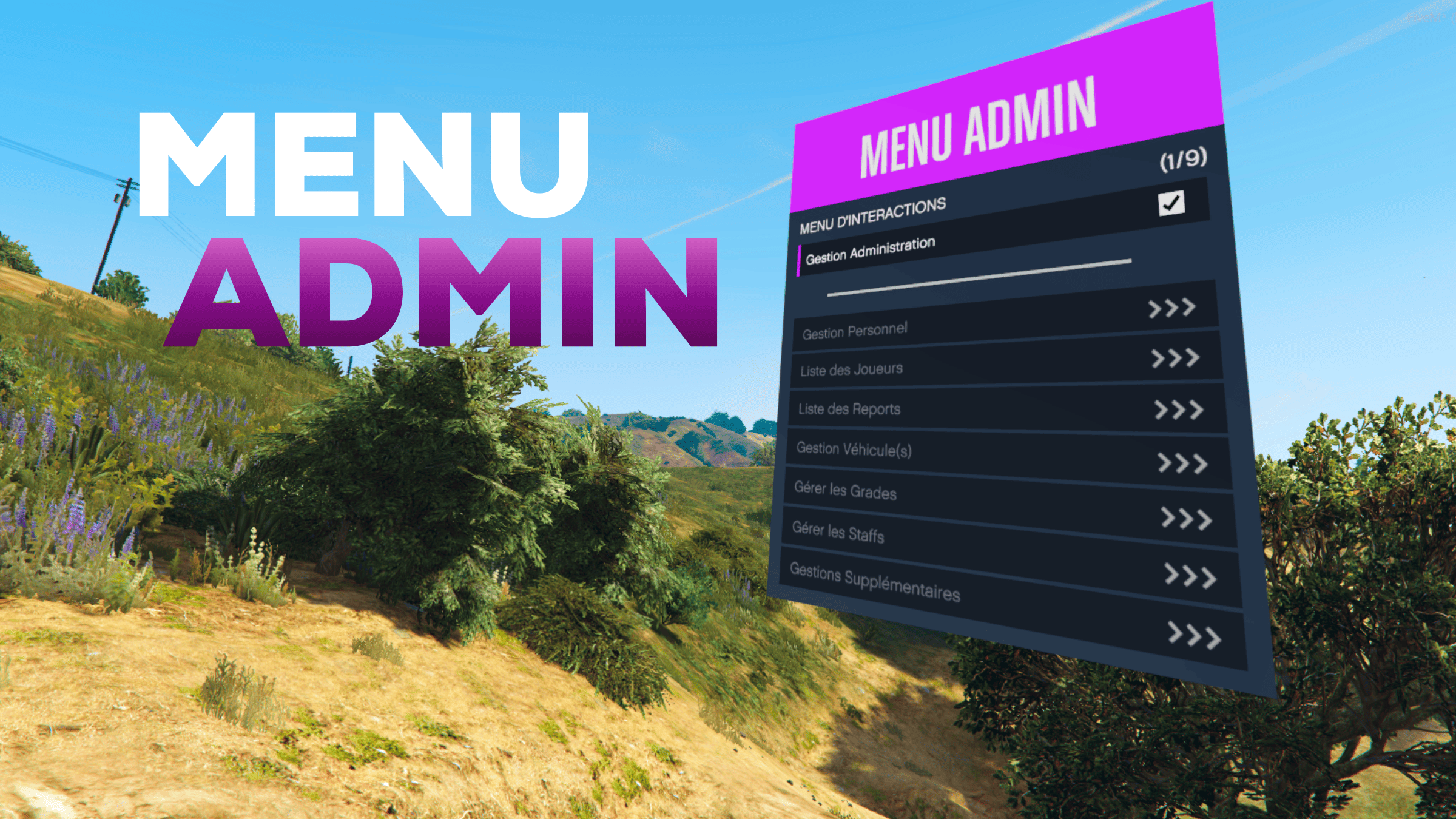 Menu Admin